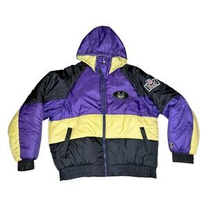 Vintage 90s Pro Player Baltimore Ravens NFL Puffer Jacket